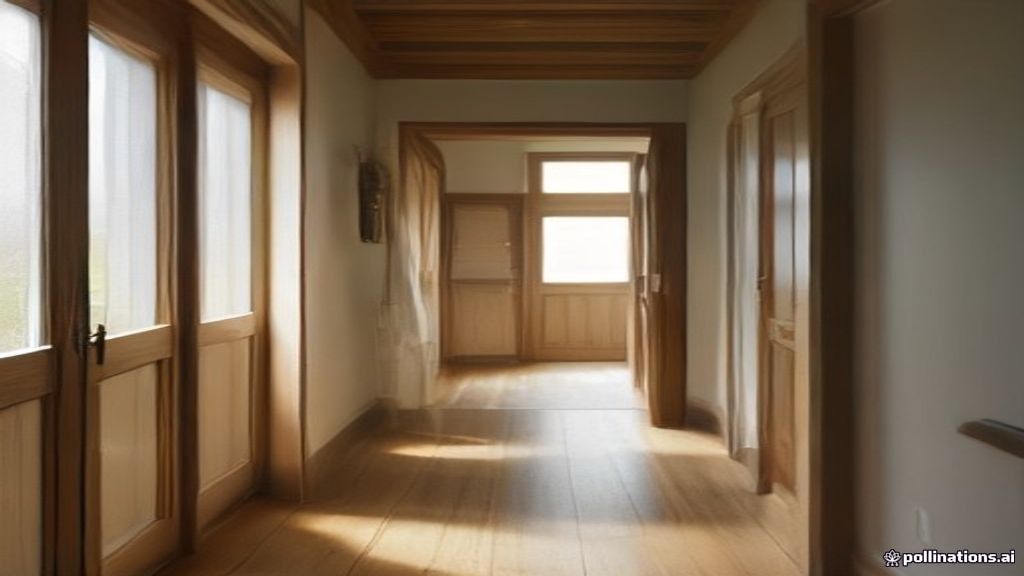Entrée d'un chalet suisse avec patères en bois et serviettes pliées sur un banc