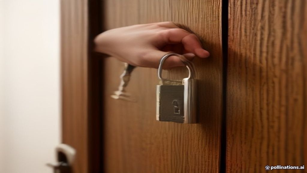 Mains accrochant des clés d'appartement à un crochet mural en bois dans une entrée de chalet suisse