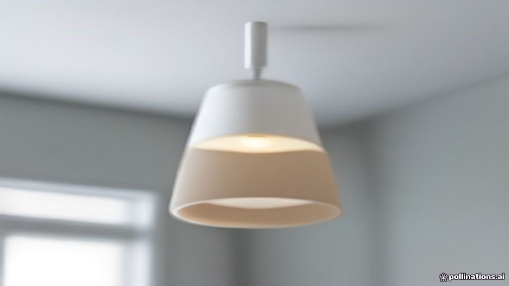 Une main éclaire un détecteur de fumée au plafond d'un appartement avec une petite lampe torche