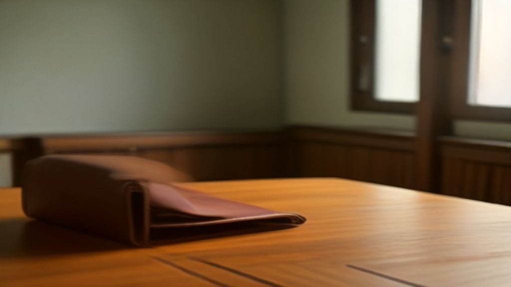 Portefeuille et clés posés sur une table, symbole du paiement d'un séjour