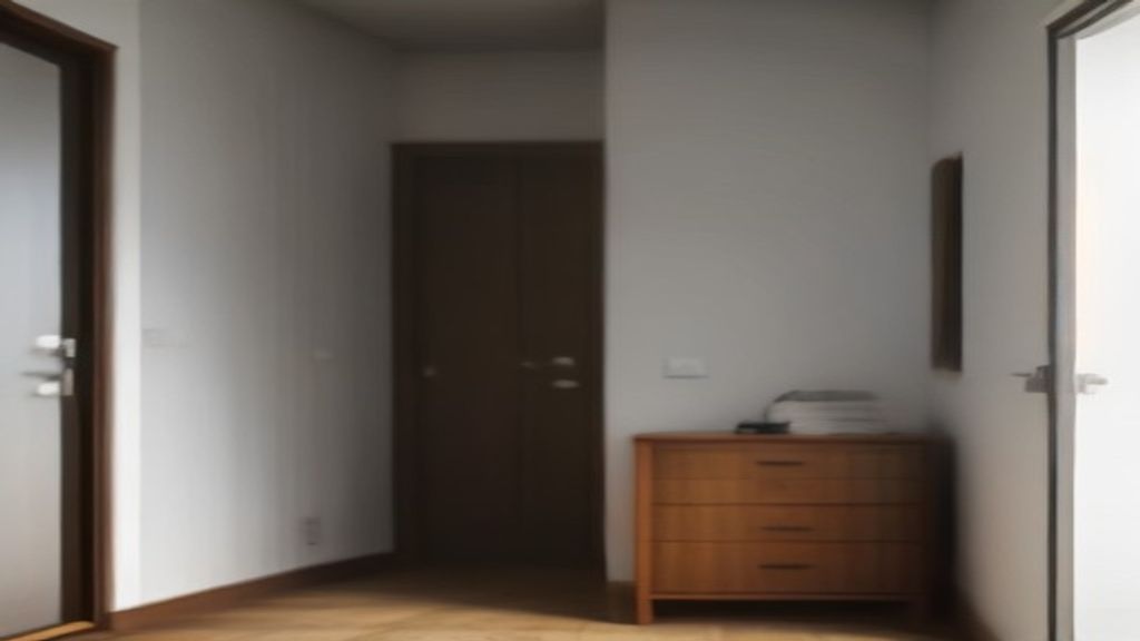Entrée d'un appartement de vacances en Suisse avec valise et clés posées sur un meuble