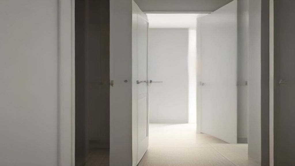 Remise de clés en main propre à l'entrée d'un appartement meublé